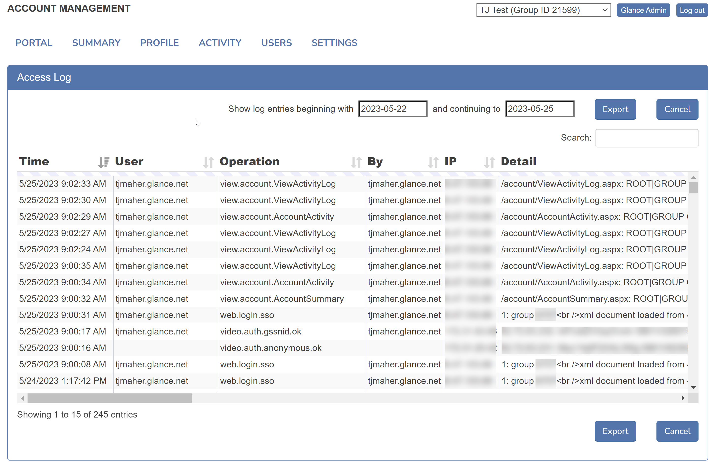 Access Logs